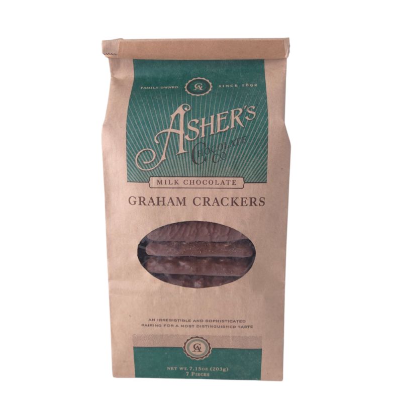 Asher's Milk Chocolate Covered Graham Crackers 7.15 oz