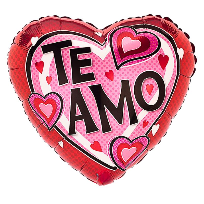 17" Te amo heart balloons Add-on