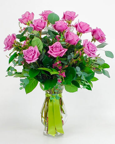 Premium Dozen Purple Roses