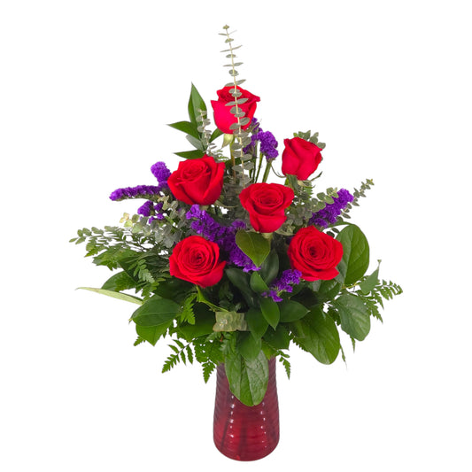 The Beauty - Valentine's Day Half Dozen Roses