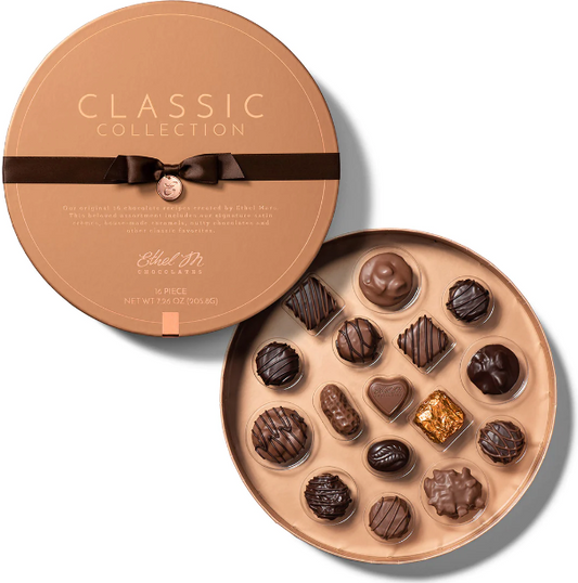 ETHEL M® Chocolates - The Classic collection, round copper signature premium chocolate assortment box - 16pc