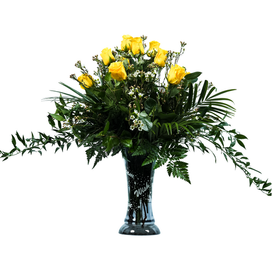 Premium Yellow Roses in Exclusive Dream Vase