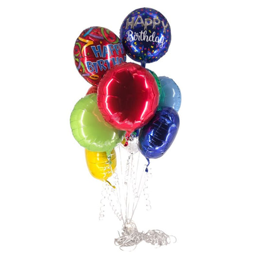 18" Mylar Balloon Bouquet (10-Balloons)